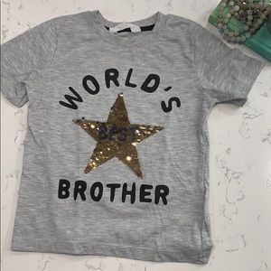 H&M World’s Best #1 Brother Gray Shirt